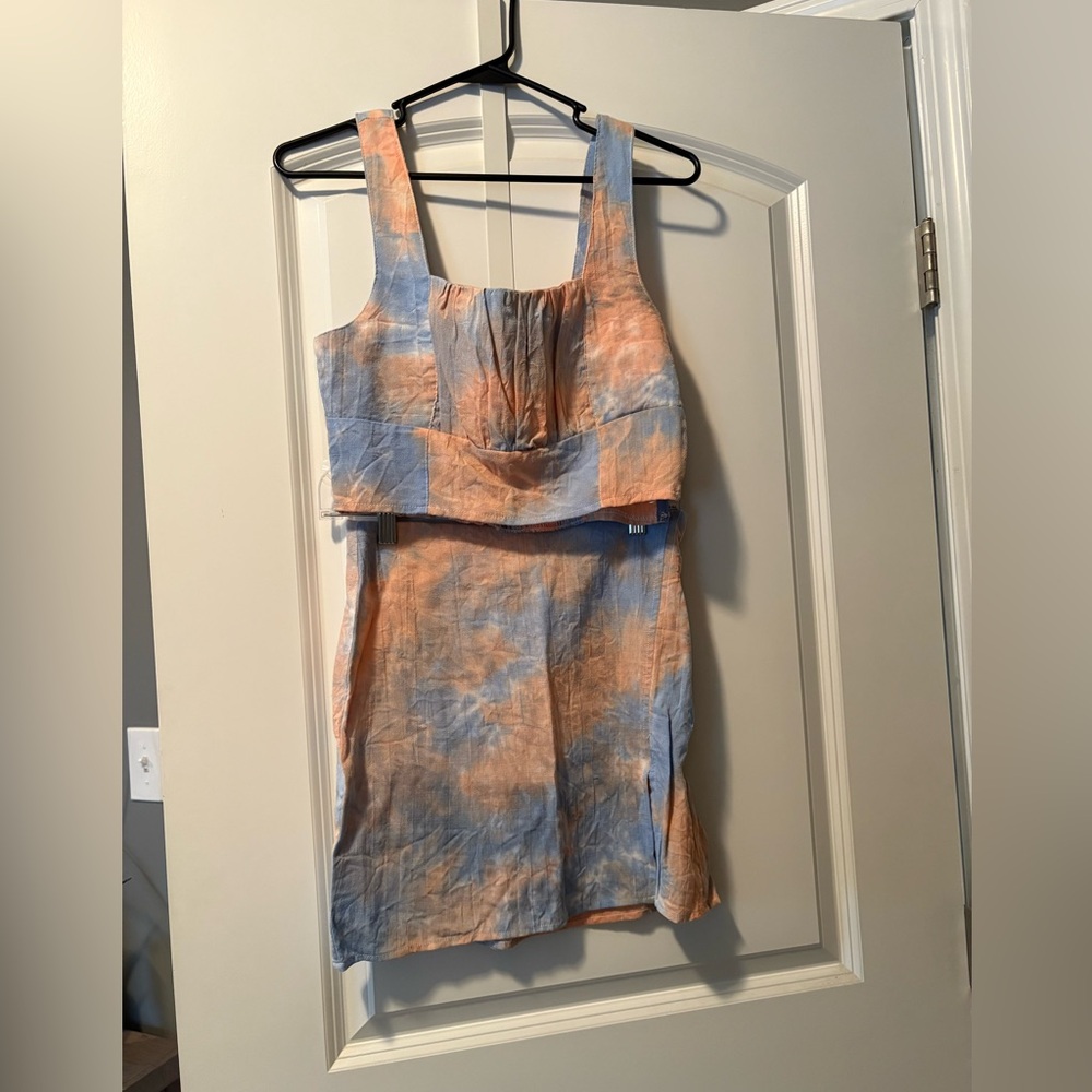 Tie-Dye Sleeveless Two Piece Set